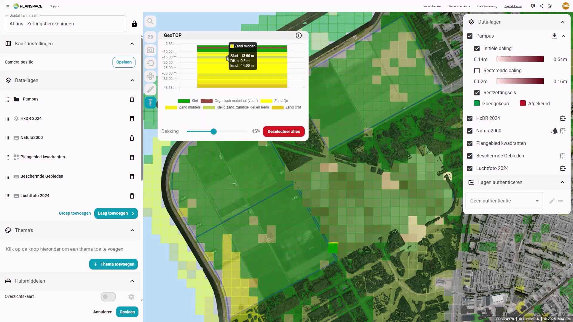 Praktijkvoorbeeld van het voorspellend verzakkingsmodel ontwikkeld met Deltares, Gemeente Almere en ministerie van BZK.